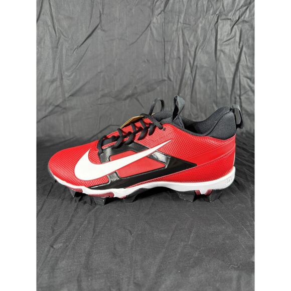 Nike Alpha Huarache 4 Keystone Low Shoes Mens 10 Red Black White Baseball Cleats